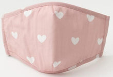 Load image into Gallery viewer, Pink Heart Cotton Mask
