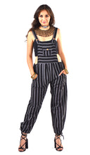 Load image into Gallery viewer, Black Striped Overalls