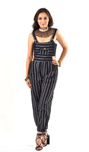 Load image into Gallery viewer, Black Striped Overalls
