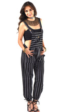 Load image into Gallery viewer, Black Striped Overalls