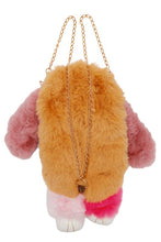 Load image into Gallery viewer, Vibrant Color Block OOAK Faux Fur Bunny Rabbit Plush Purse