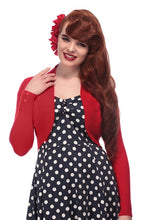 Load image into Gallery viewer, Jean Red Bolero Cardigan