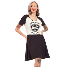 Load image into Gallery viewer, "Thick Thighs, Spooky Vibes" Raglan Skater Dress