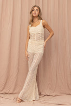 Load image into Gallery viewer, Beige Lace Flare Legging Pants
