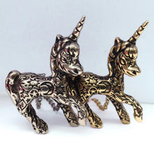 Load image into Gallery viewer, Tattooed Unicorn Silver Tone Necklace
