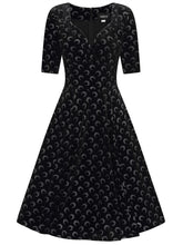 Load image into Gallery viewer, Trixie Glitter Moon Velvet Swing Dress
