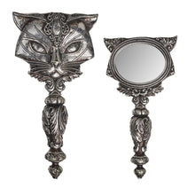 Load image into Gallery viewer, Pewter Sacred Cat Hand Mirror