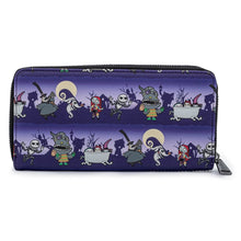 Load image into Gallery viewer, Nightmare Before Christmas Halloween Line Zip Around Wallet