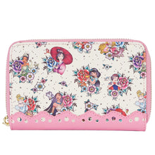 Load image into Gallery viewer, Disney Princess Floral Tattoo Zip Around Wallet