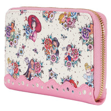 Load image into Gallery viewer, Disney Princess Floral Tattoo Zip Around Wallet
