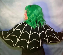 Load image into Gallery viewer, Widow's Web Capelet Cardigan- LIMITED QTY AVAILABLE!