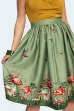 Load image into Gallery viewer, Woodland Toadstool Mushroom Border Flare Skirt