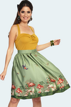 Load image into Gallery viewer, Woodland Toadstool Mushroom Border Flare Skirt