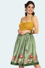 Load image into Gallery viewer, Woodland Toadstool Mushroom Border Flare Skirt