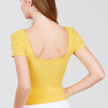 Load image into Gallery viewer, Yellow Ribbed Crop Top

