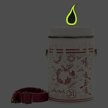 Load image into Gallery viewer, Hocus Pocus Black Flame Glow Candle Crossbody Bag
