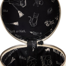 Load image into Gallery viewer, Hocus Pocus Black Flame Glow Candle Crossbody Bag