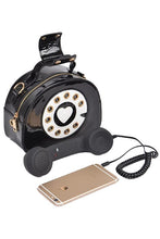 Load image into Gallery viewer, Black 80's Style Telephone Purse