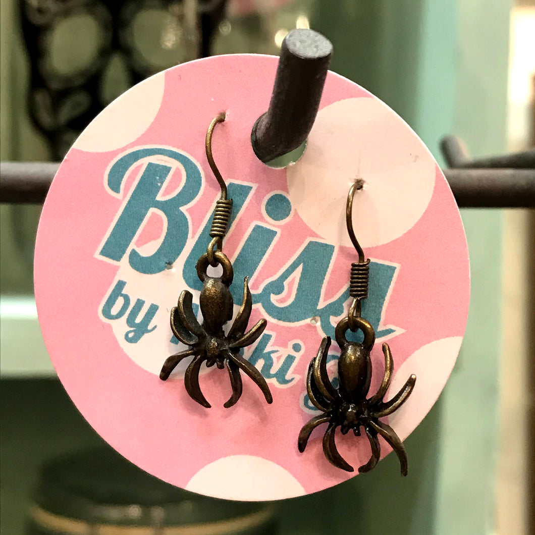 Bitsy Spider Charm Earrings