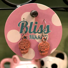 Load image into Gallery viewer, Bitty Sugar Skull Charm Earrings
