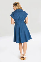 Load image into Gallery viewer, Freddie Blue Collared Button Up Dress