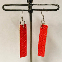 Load image into Gallery viewer, Leather Strip Earrings