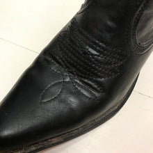 Load image into Gallery viewer, Black Ankle Cowboy Boots