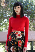 Load image into Gallery viewer, Red Long Sleeve Mock Neck Top
