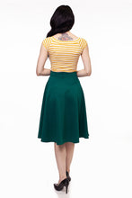 Load image into Gallery viewer, Mustard and White Stripe Boat Neck Top