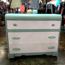 Load image into Gallery viewer, Shabby Chic Teal and White 3-Drawer Dresser