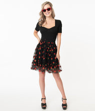 Load image into Gallery viewer, Strawberry Twirl Power Glittery Mini Skirt
