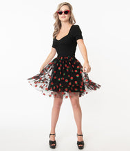 Load image into Gallery viewer, Strawberry Twirl Power Glittery Mini Skirt