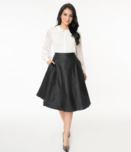 Load image into Gallery viewer, Vivian Black Vegan Leather Skirt