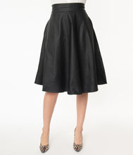 Load image into Gallery viewer, Vivian Black Vegan Leather Skirt