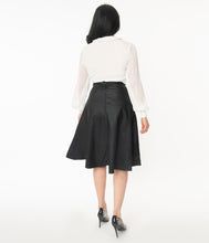 Load image into Gallery viewer, Vivian Black Vegan Leather Skirt