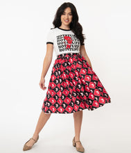 Load image into Gallery viewer, Hot Stuff Little Devil Checkered Print Swing Skirt