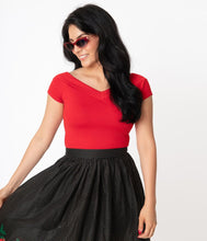 Load image into Gallery viewer, Red Off Shoulder Deena Top
