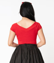 Load image into Gallery viewer, Red Off Shoulder Deena Top