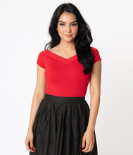 Load image into Gallery viewer, Red Off Shoulder Deena Top