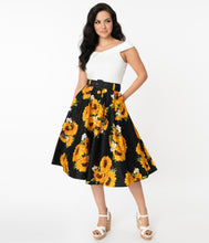 Load image into Gallery viewer, Sunflower Print Waikiki Swing Skirt