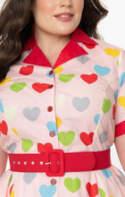 Load image into Gallery viewer, Valentine Heart Print Venus Swing Dress
