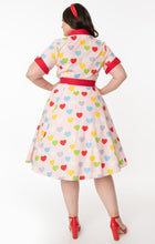 Load image into Gallery viewer, Valentine Heart Print Venus Swing Dress
