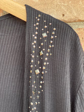 Load image into Gallery viewer, Long Black Gem Kimono