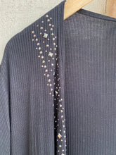 Load image into Gallery viewer, Long Black Gem Kimono