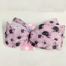 Load image into Gallery viewer, Bat and Spider Spooky Friends Xtra Large Hand Made Hair Bow