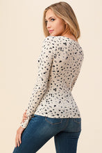 Load image into Gallery viewer, Blush Ditsy Flower Thermal Long Sleeve Top