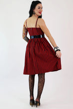 Load image into Gallery viewer, Red Striped Spider Queen Swing Dress