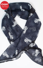 Load image into Gallery viewer, Casper Spiderwebs and Ghosts Print Hair Scarf