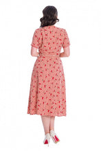 Load image into Gallery viewer, Gingham Cherry Swing Dress