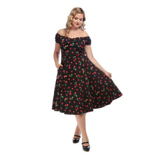 Load image into Gallery viewer, Dolores Cherry Doll Dress- Low Inventory!